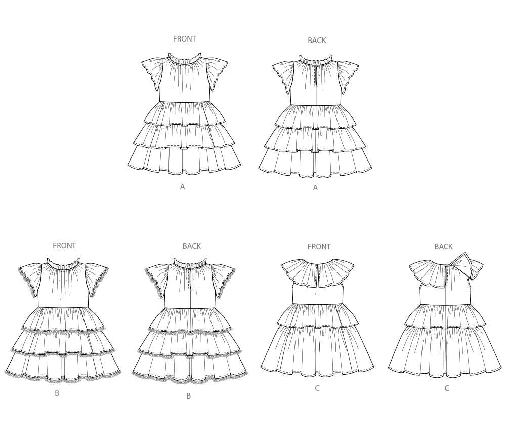 Simplicity Children's Dresses Sewing Pattern Guide S3078A