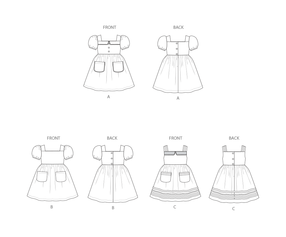 Simplicity Toddlers' Dresses Sewing Pattern Guide S3080A