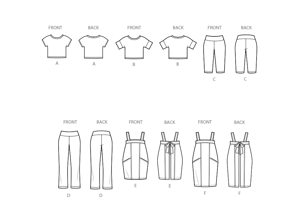Simplicity Misses Tops, Pants & Apron Dresses Sewing Pattern S3088A