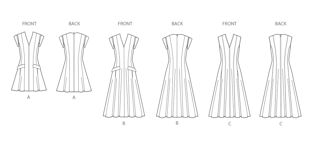 Simplicity Misses Dress with Length and Sleeve Variations Pattern S3097