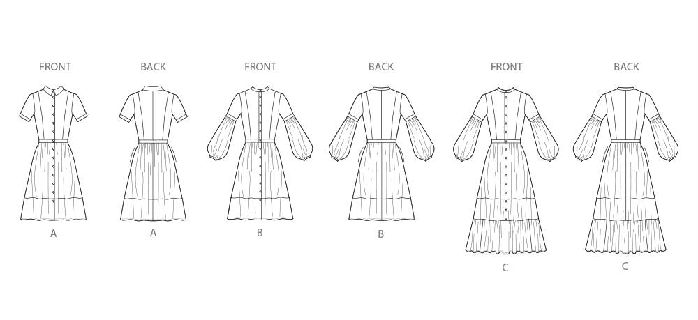 Simplicity Misses Dress with Sleeve and Length Variations Pattern S3098