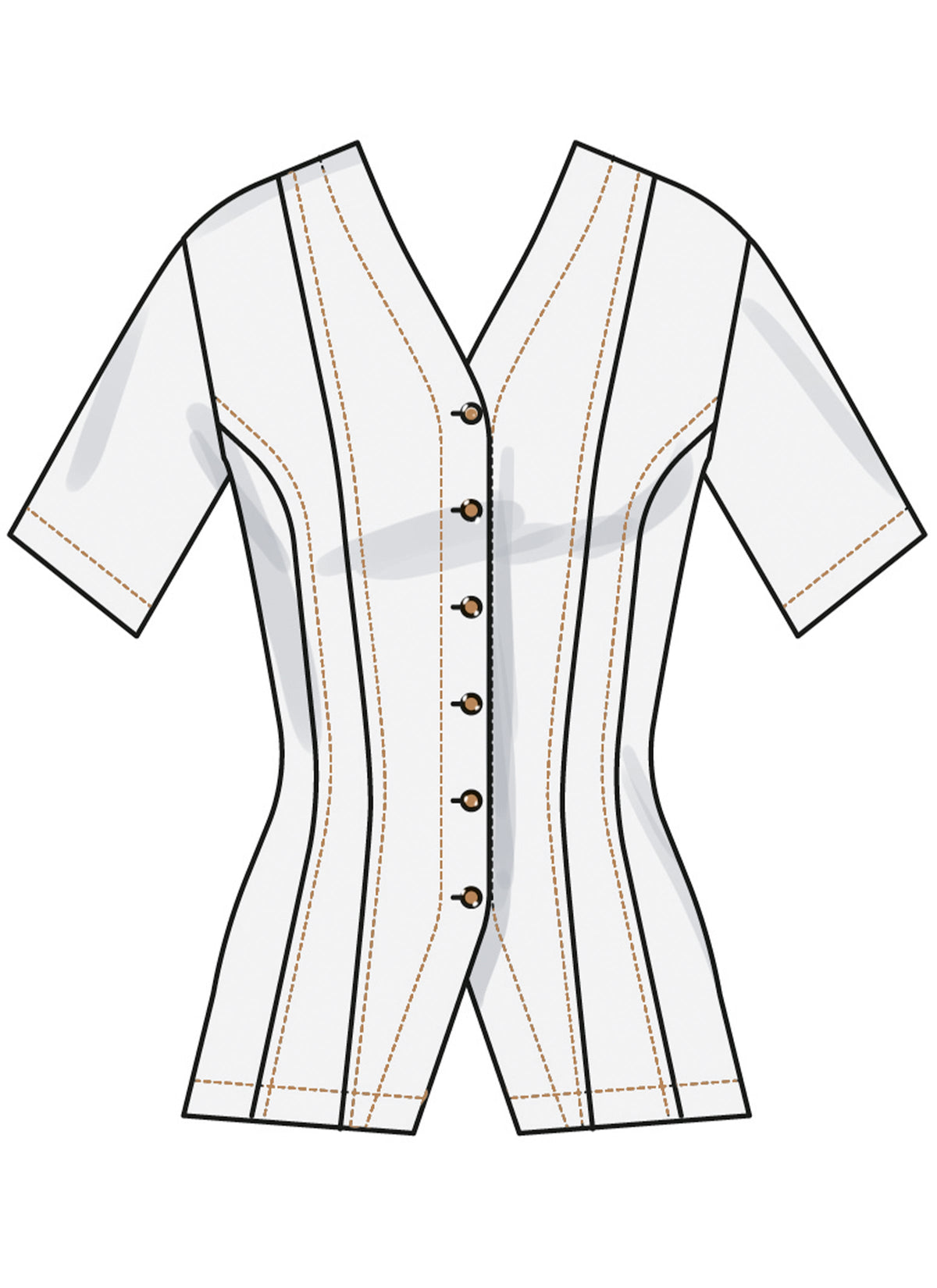 Simplicity Misses Shirt with Sleeve Variations Sewing Pattern S3102