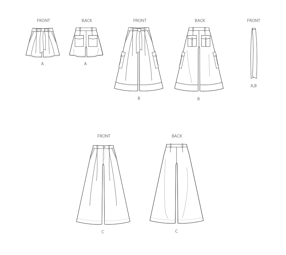 Simplicity Misses Shorts & Pants with Tie Belt Sewing Pattern S3106