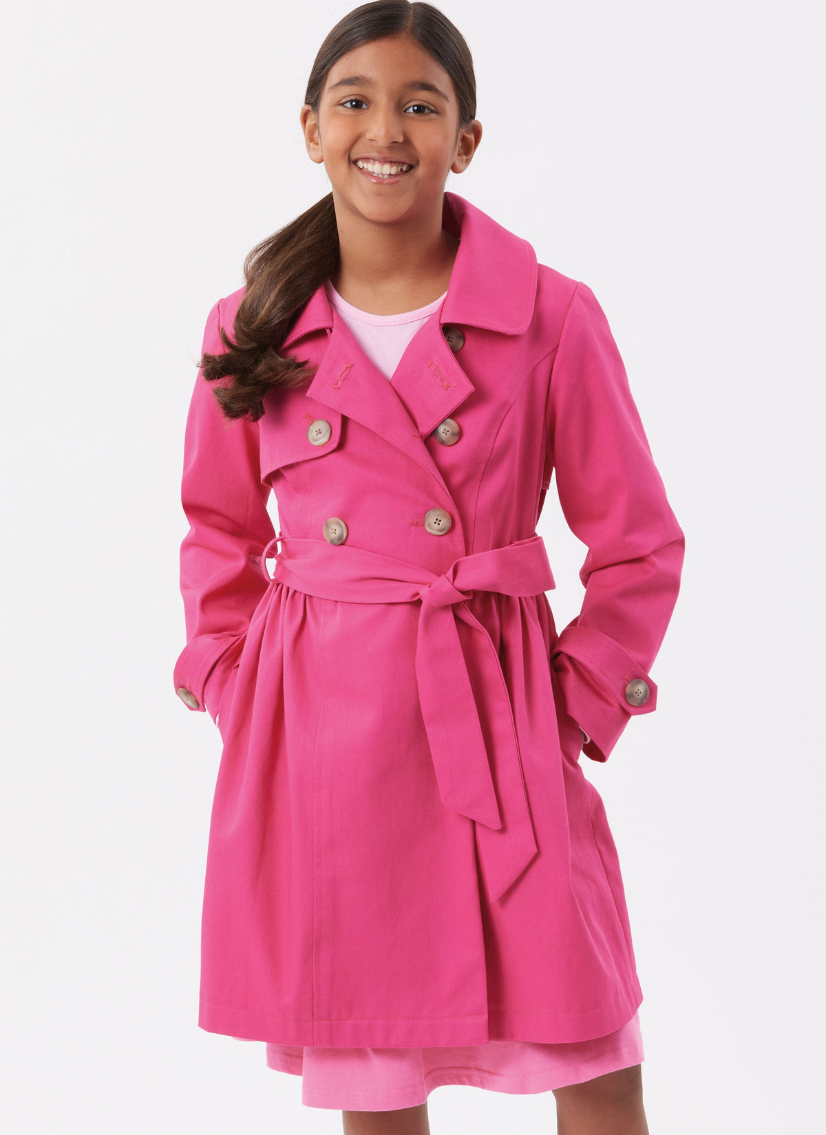 Simplicity Girls' Trench Coat Sewing Pattern in Three Lengths S3114A