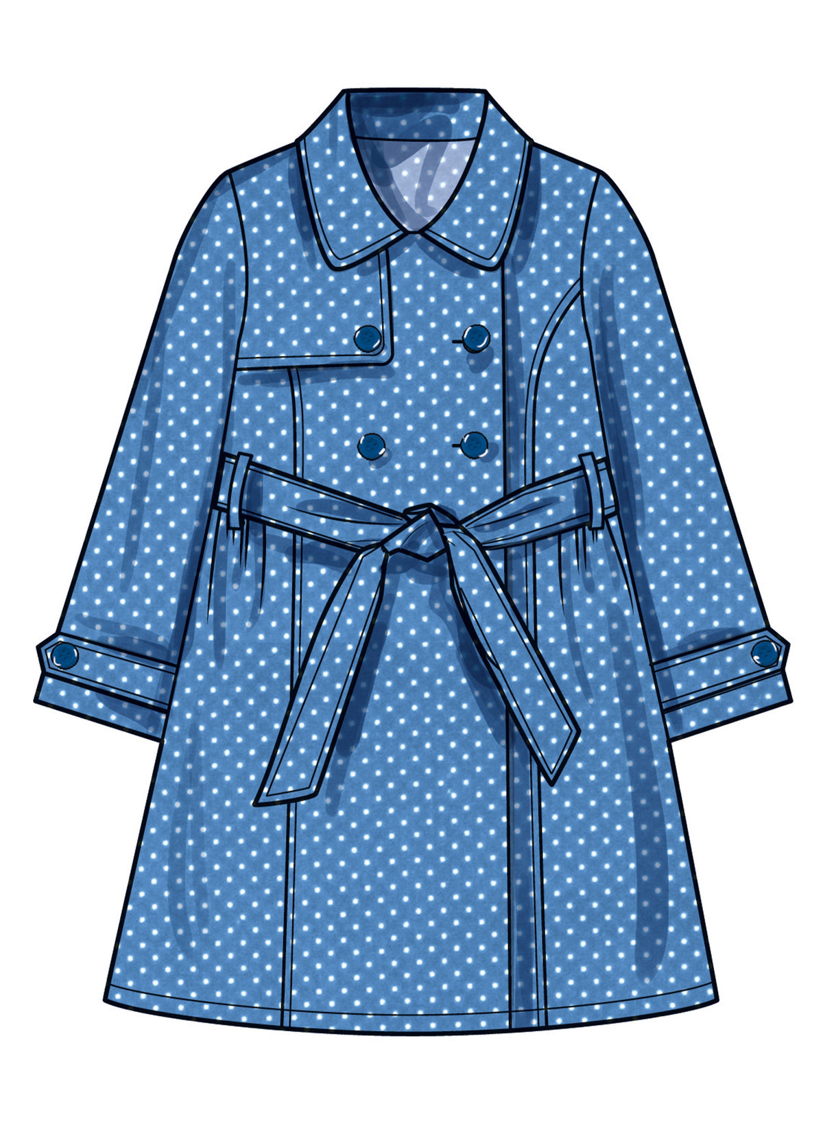 Simplicity Girls' Trench Coat Sewing Pattern in Three Lengths S3114A