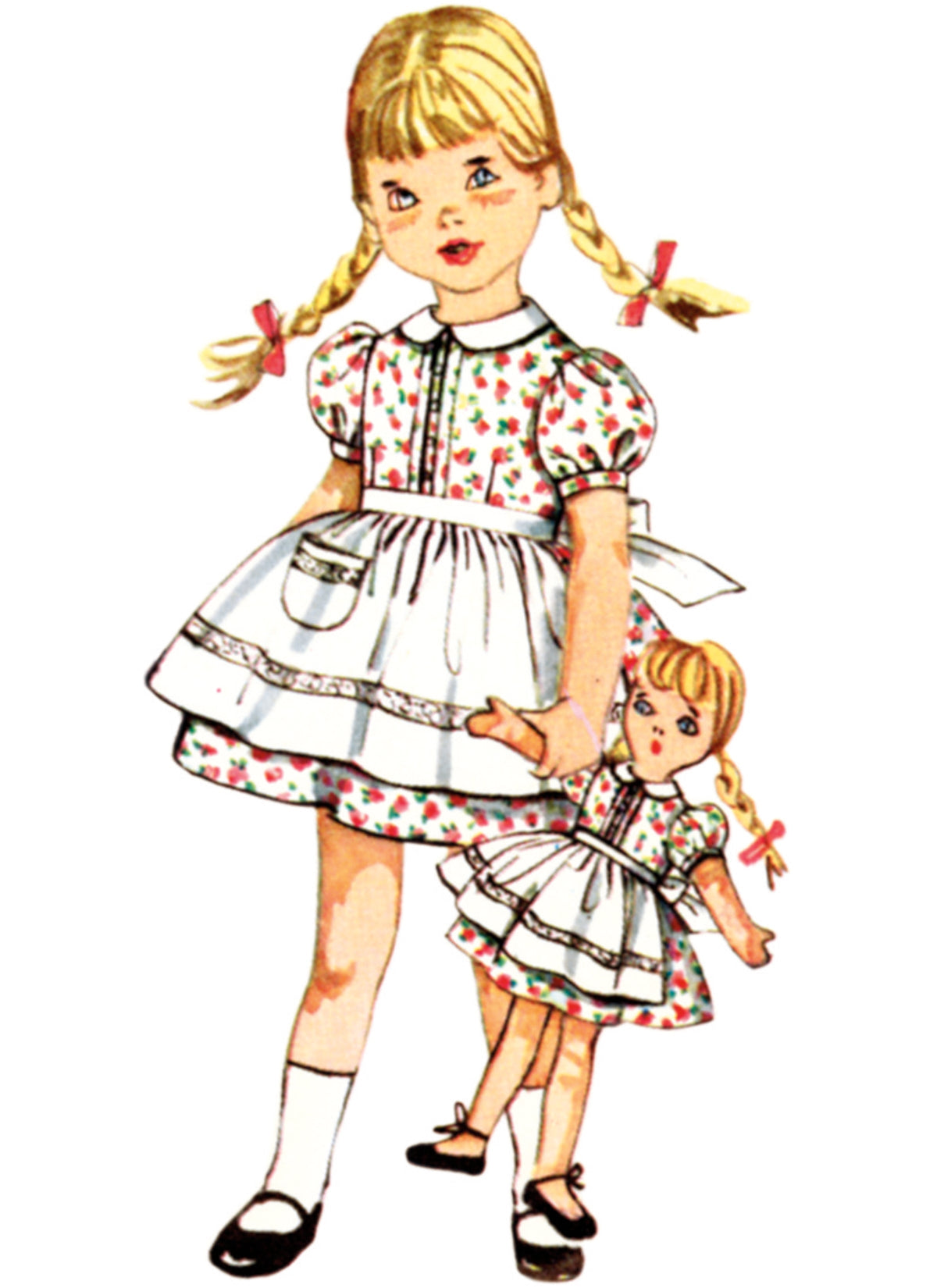 Simplicity: Children's Dress & Apron Sewing Pattern S3117A