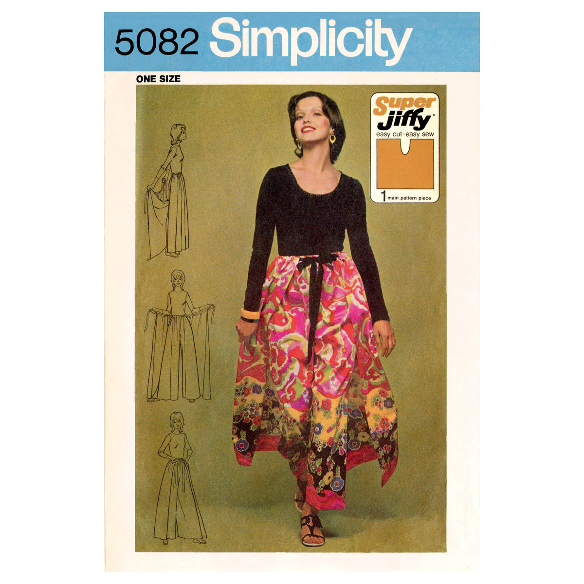 Simplicity Misses Super Jiffy Wrap and Tie Pantskirt Sewing Pattern S9595 OS
