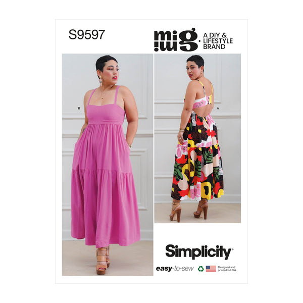 Simplicity Misses Dress and Jumpsuit by Mimi G Sewing Pattern S9597