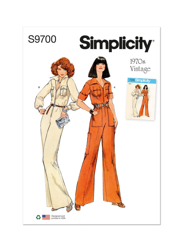 Simplicity Misses Vintage Jumpsuit Sewing Pattern S9700