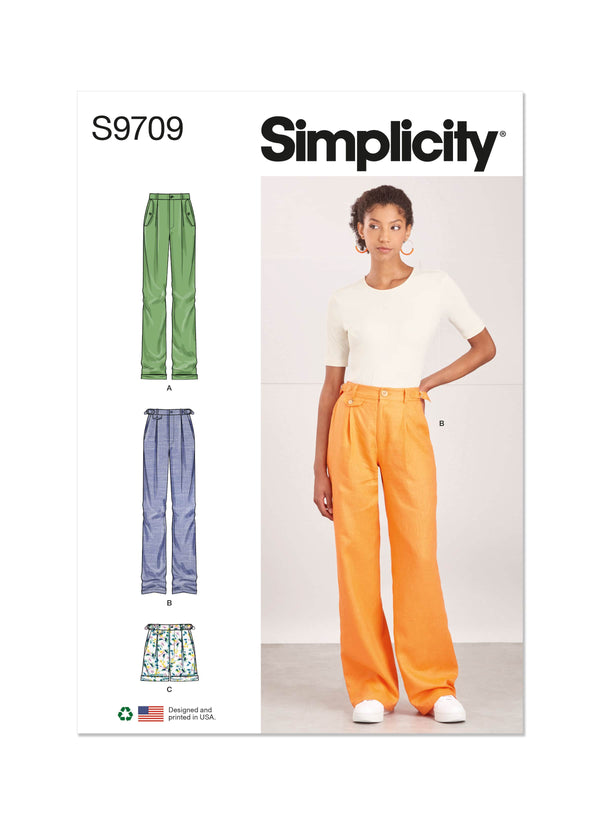 Simplicity Misses Pants and Shorts Sewing Pattern S9709