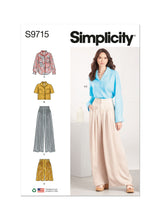 Simplicity Misses Shirt, Pants & Shorts Sewing Pattern S9715
