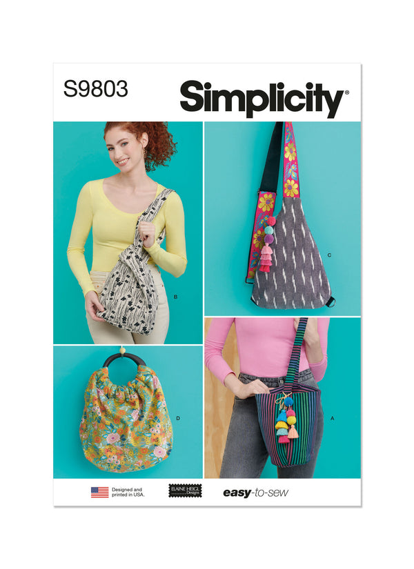 Simplicity Bags in Four Styles by Elaine Heigl Sewing Pattern S9803 OS