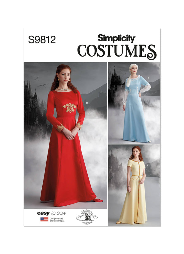 Simplicity Misses Costumes Sewing Pattern S9812