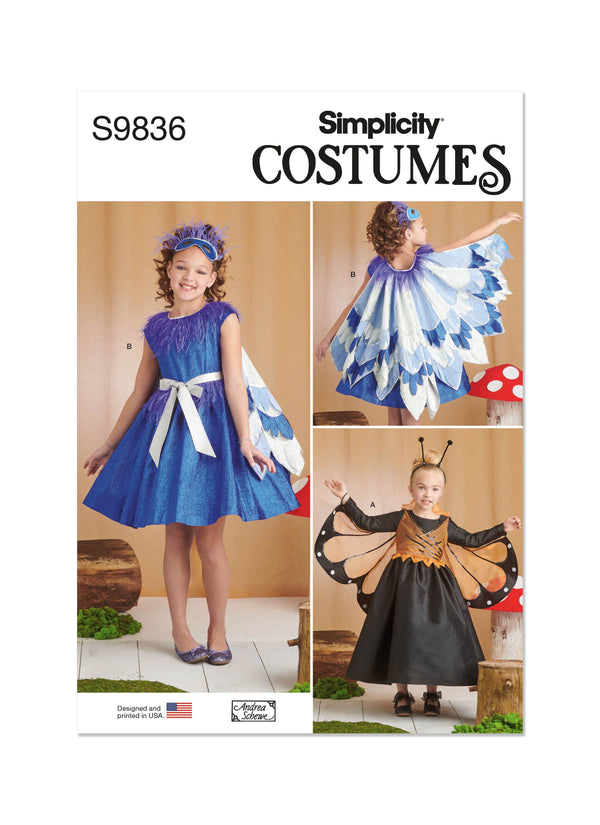 Simplicity Childrens and Girls Costumes by Andrea Schewe Designs Sewing Pattern S9836
