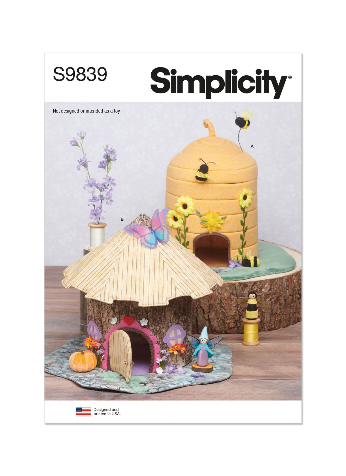 Simplicity Fabric Critter Houses and Peg Doll Accessories by Carla Reiss Design Sewing Pattern S9839 OS