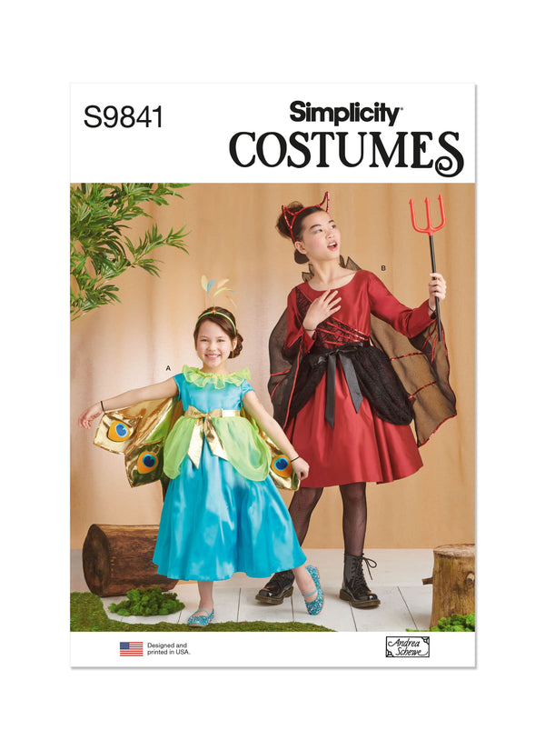 Simplicity Childrens and Girls Costumes by Andrea Schewe Designs Sewing Pattern S9841