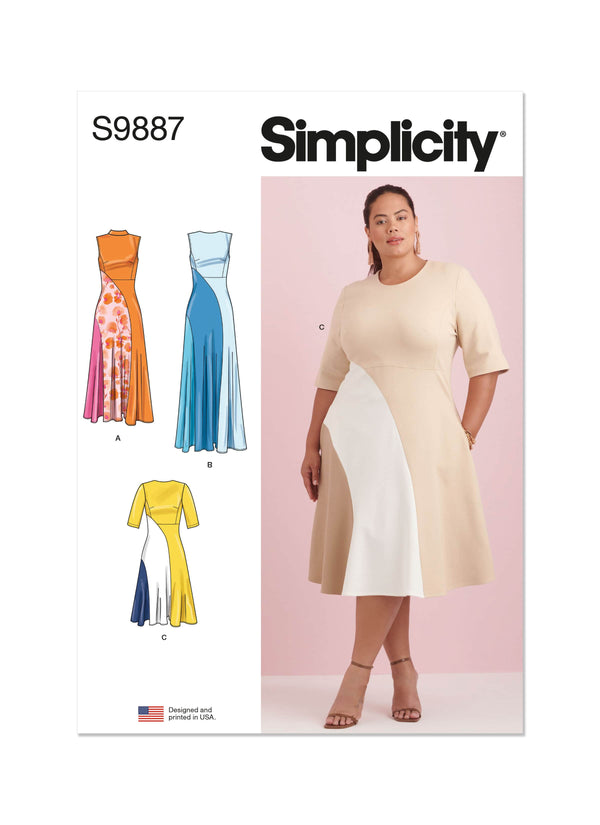 Simplicity Womens Dress with Length Variations Sewing Pattern S9887