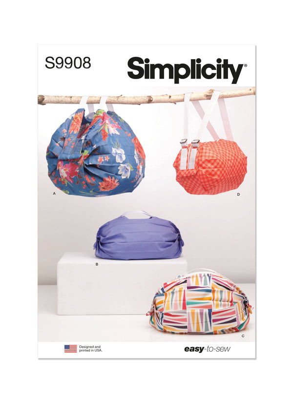 Simplicity Bag in Four Sizes Sewing Pattern S9908 OS