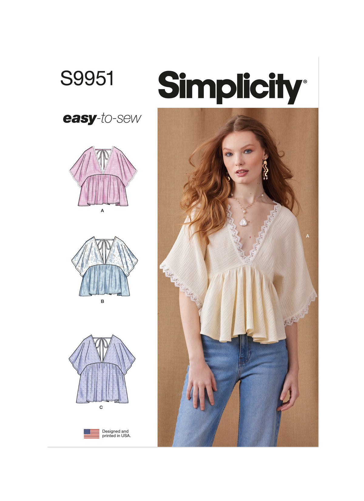 Simplicity Misses Top in Two Lengths Sewing Pattern S9951