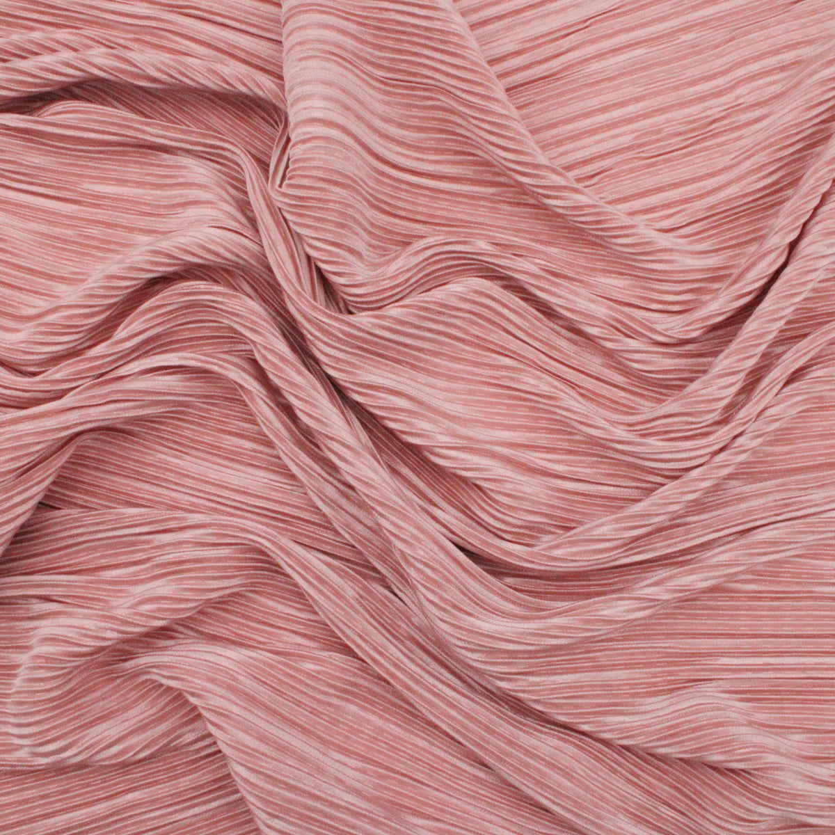 Satin Feel Cloque Crinkled Pleats Plisse Fabric - Mocha