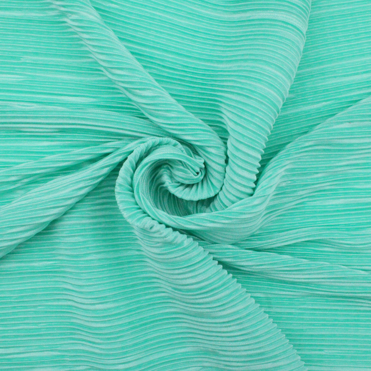 Satin Feel Cloque Crinkled Pleats Plisse Fabric - Tropical Aqua