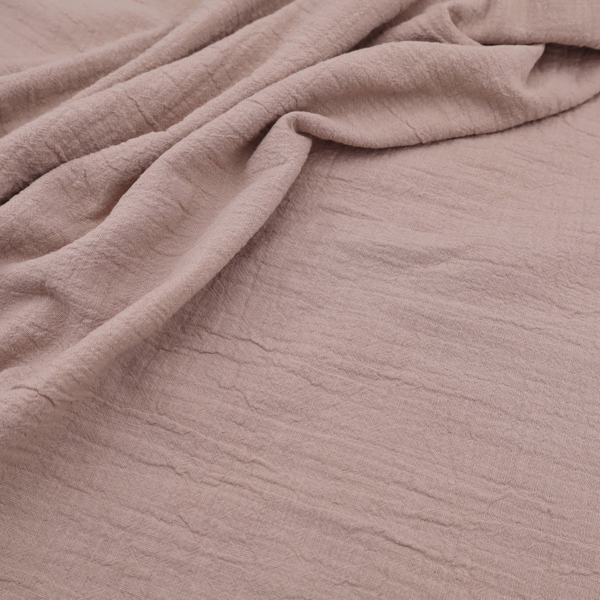 Slubbed Cotton Textured Double Gauze Dressmaking Fabric - Sand