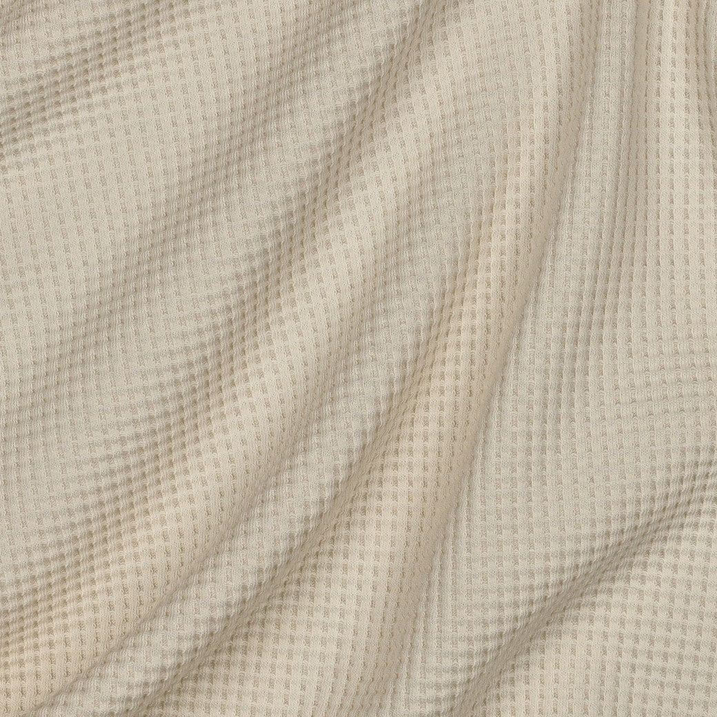 Small Waffle Cotton Jersey - Light Stone