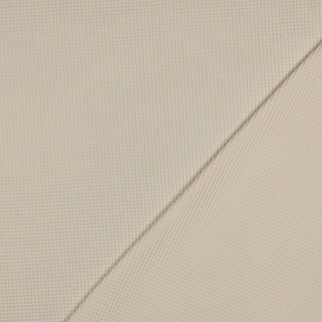 Small Waffle Cotton Jersey - Light Stone