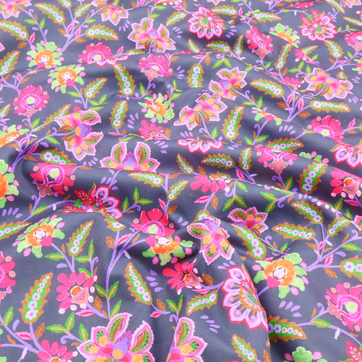 Softshell Fleece Outdoor Coating Jacketing Fabric - Asian Flowers