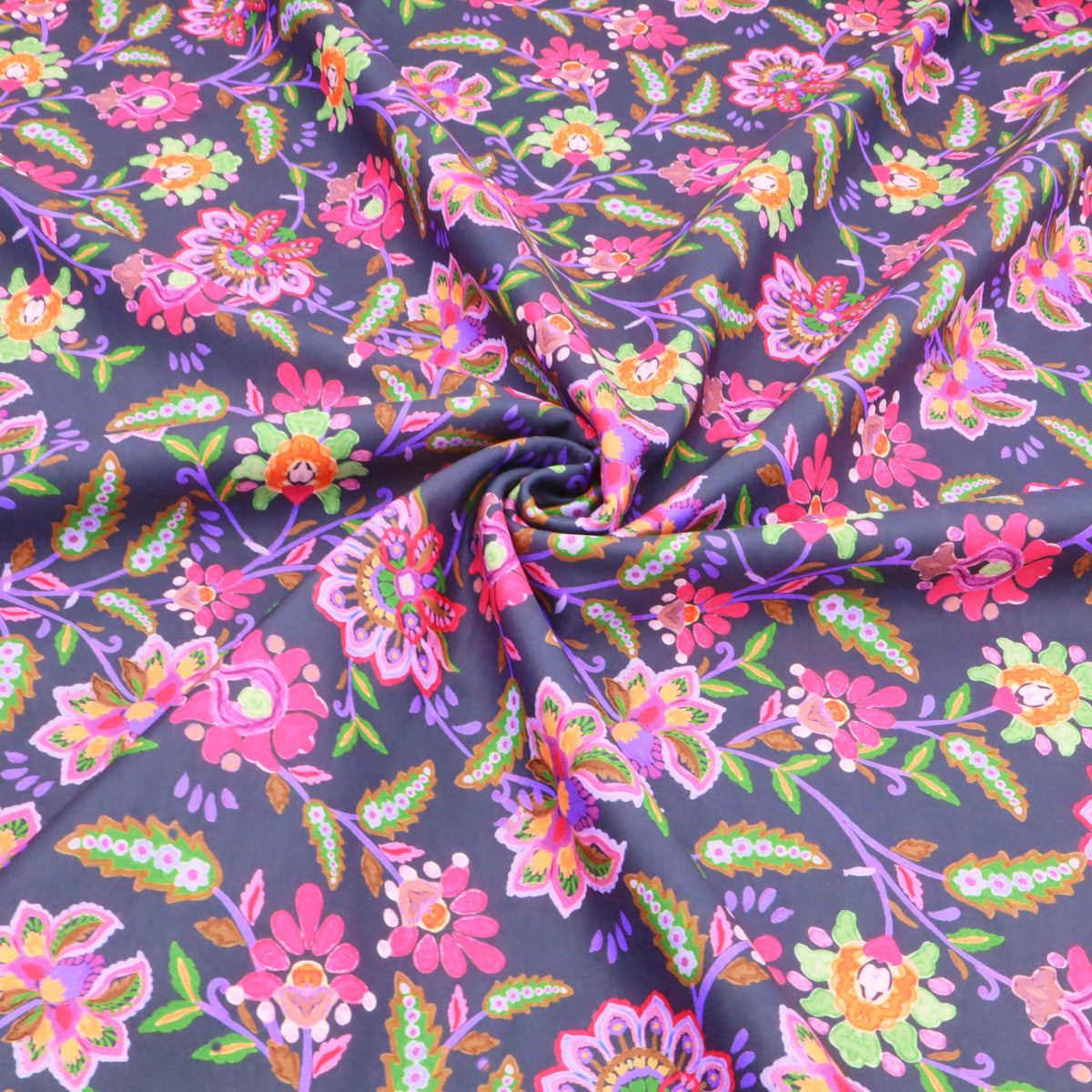 Softshell Fleece Outdoor Coating Jacketing Fabric - Asian Flowers