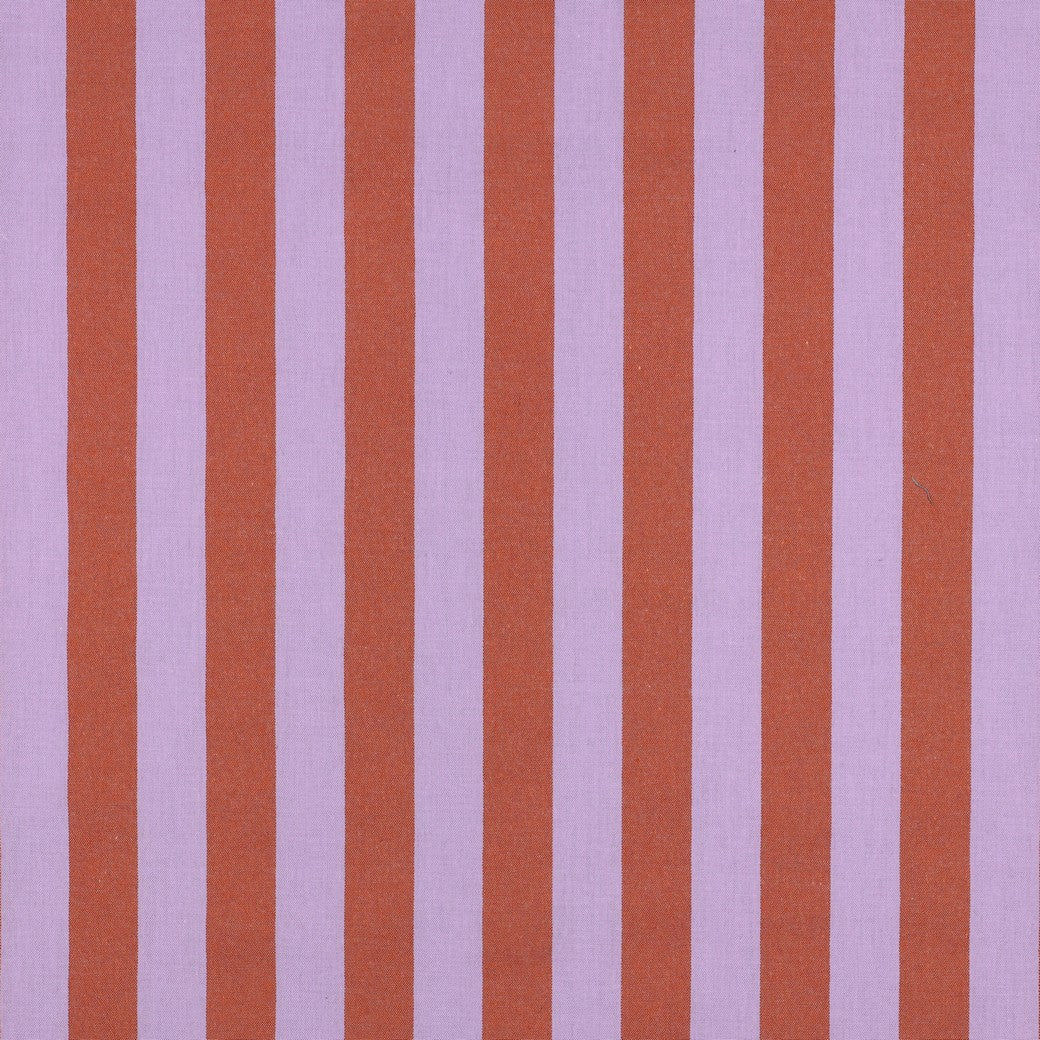 Verona Striped Yarn-Dyed Cotton Dressmaking Fabric - Lavender & Orange