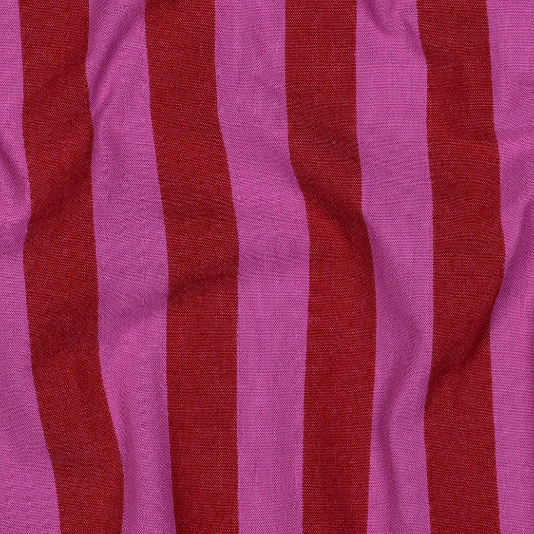Verona Striped Yarn-Dyed Cotton Dressmaking Fabric - Red & Fuchsia