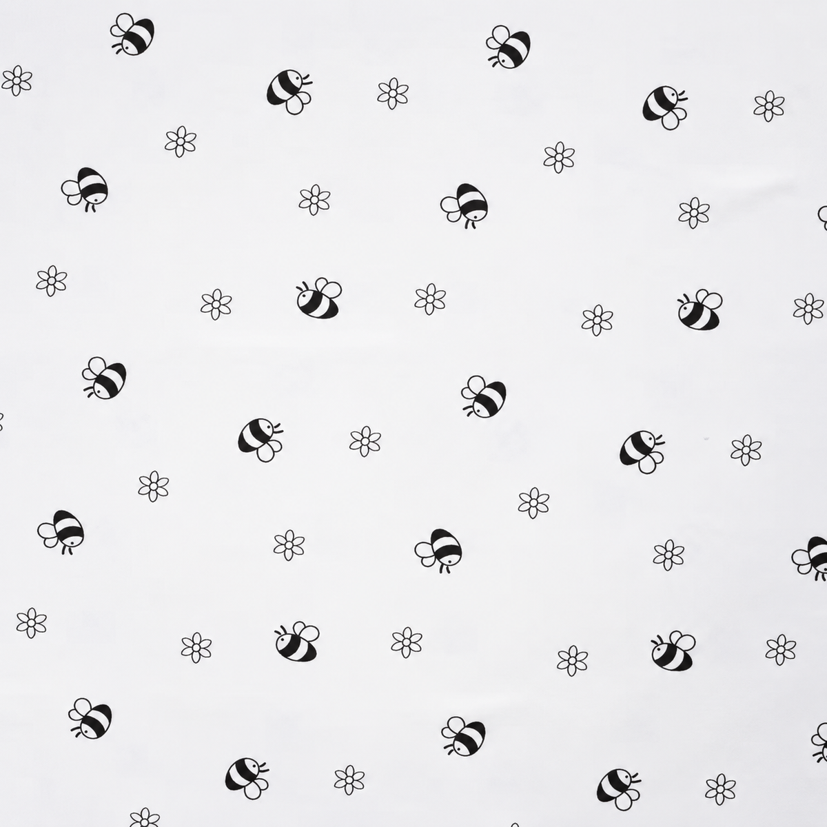 Sun Colour Changing Printed Cotton Jersey Dressmaking Fabric - Bees and Flowers