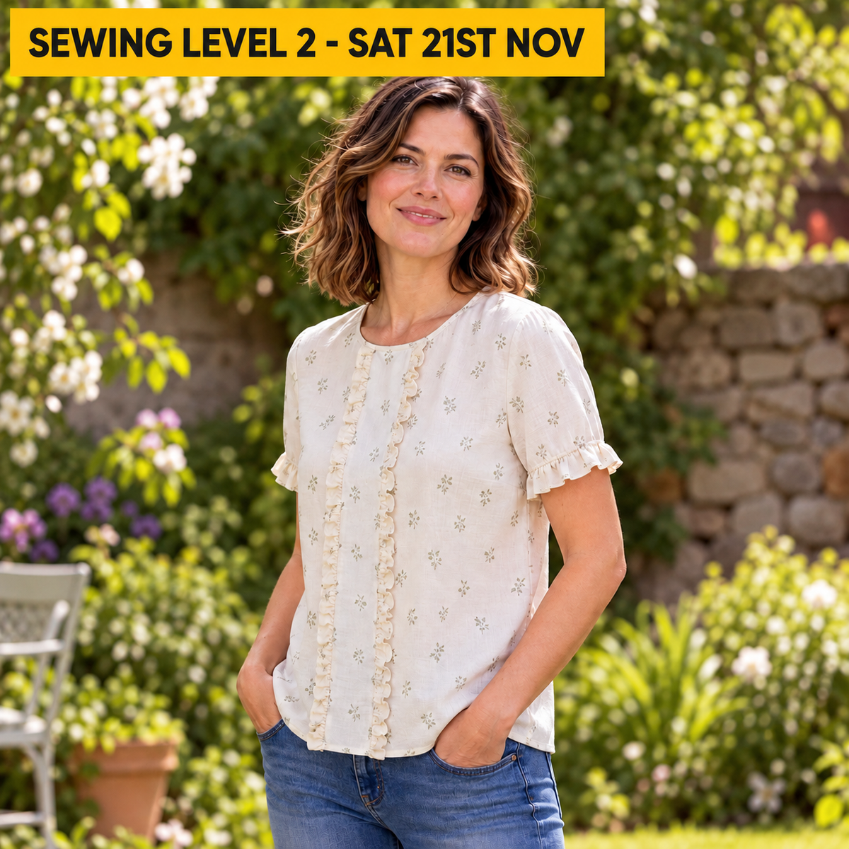 Frill Blouse Sewing Class in a Day | Lullabee Fabrics Leicester