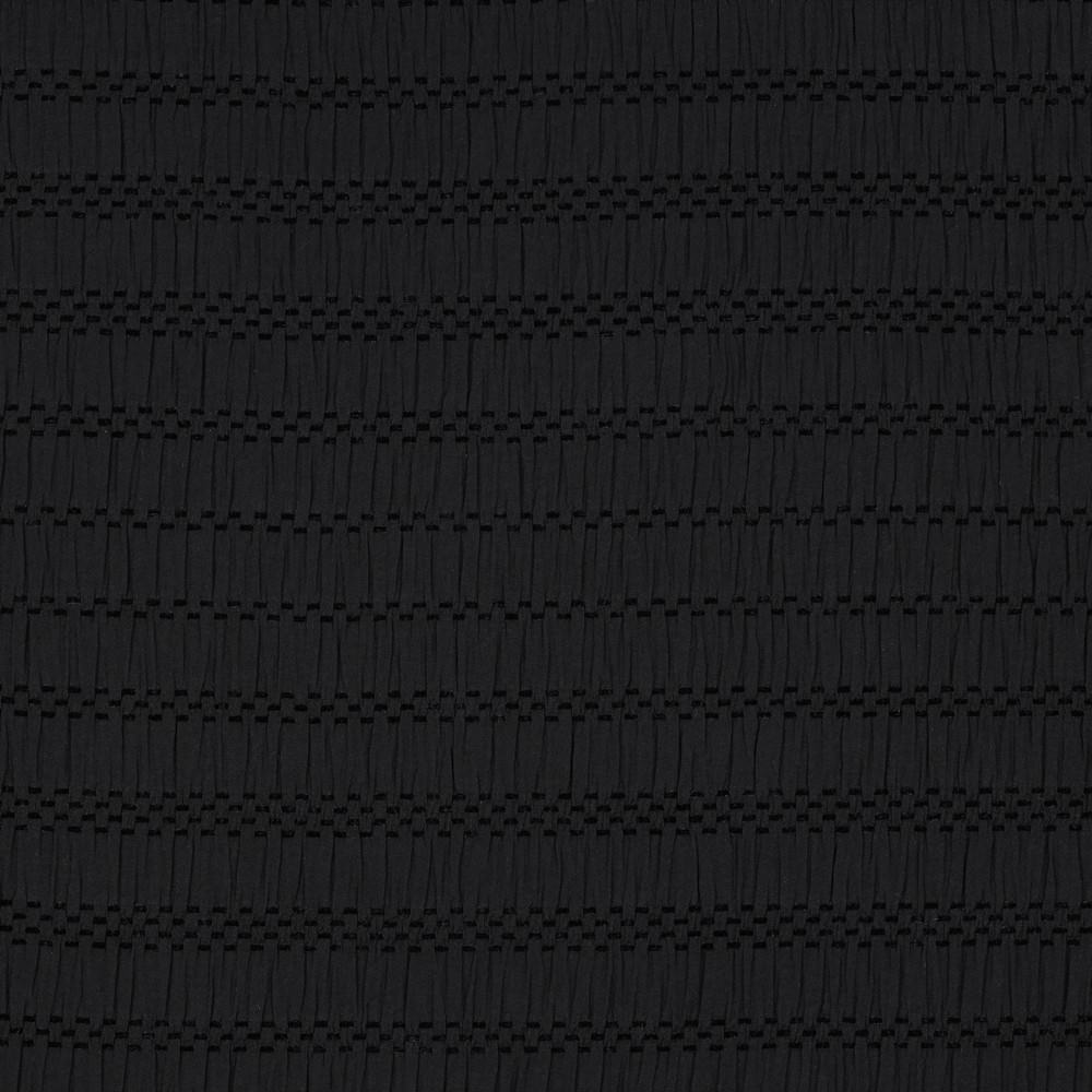 Textured Stripe Chenille Jacquard Dressmaking Fabric -Black