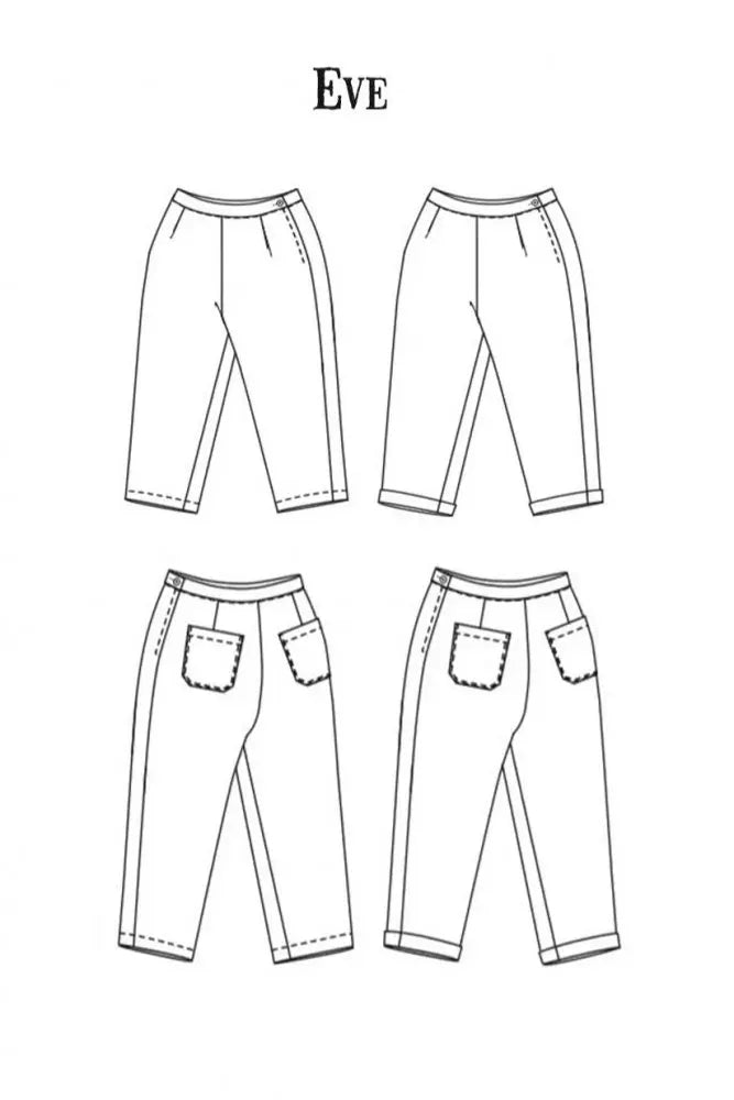 The Eve Trousers UK 6 - 18 Sewing Pattern - By Merchant & Mills