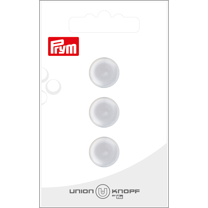 Prym Union Knopf Poly-Button Shank 14mm White - Pack of 3