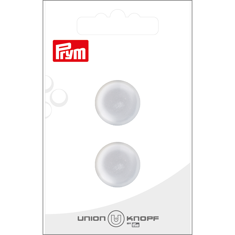 Prym Union Knopf Poly-Button Shank 18mm White - Pack of 2