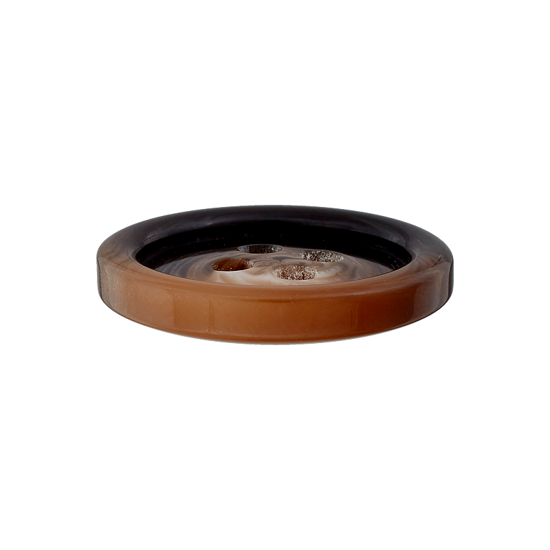 Prym Union Knopf Poly-Button 4 Hole 25mm Medium Brown - Pack of 2