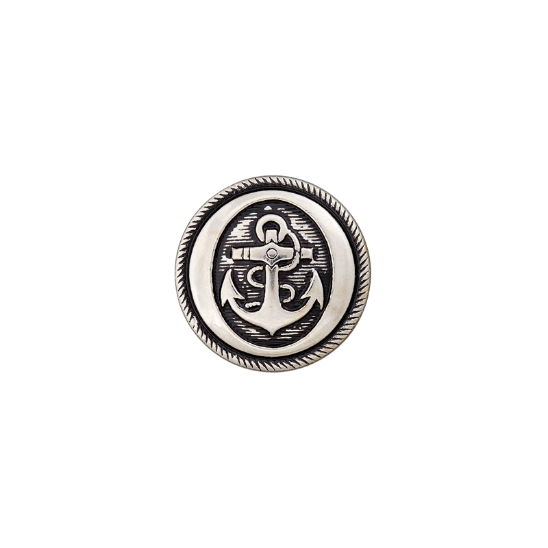 Prym Union Knopf Metal Button Shank 14mm Antique Silver - Pack of 3