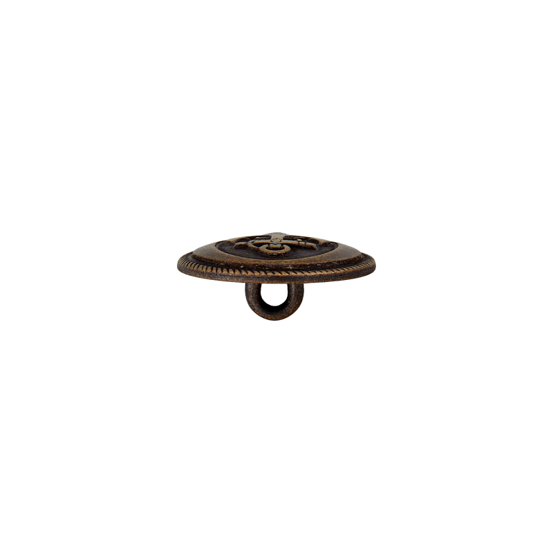 Prym Union Knopf Metal Button Shank 14mm Antique Brass - Pack of 3