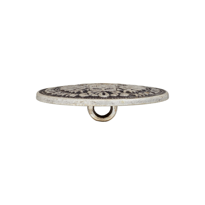 Prym Union Knopf Metal Button Shank 23mm Antique Silver - Pack of 2