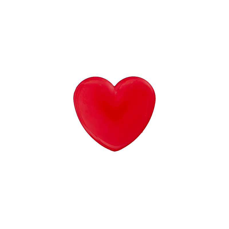 Prym Union Knopf Poly-Button Shank Heart 12mm Red - Pack of 3