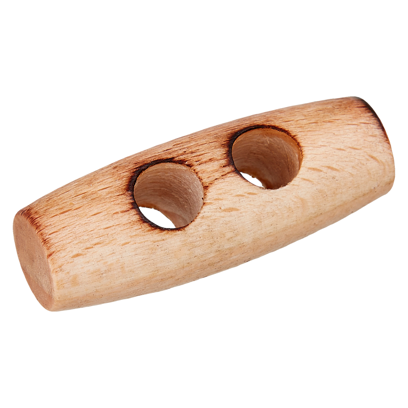 Prym Union Knopf Wood Button 2 Hole 20mm Cream - Pack of 2