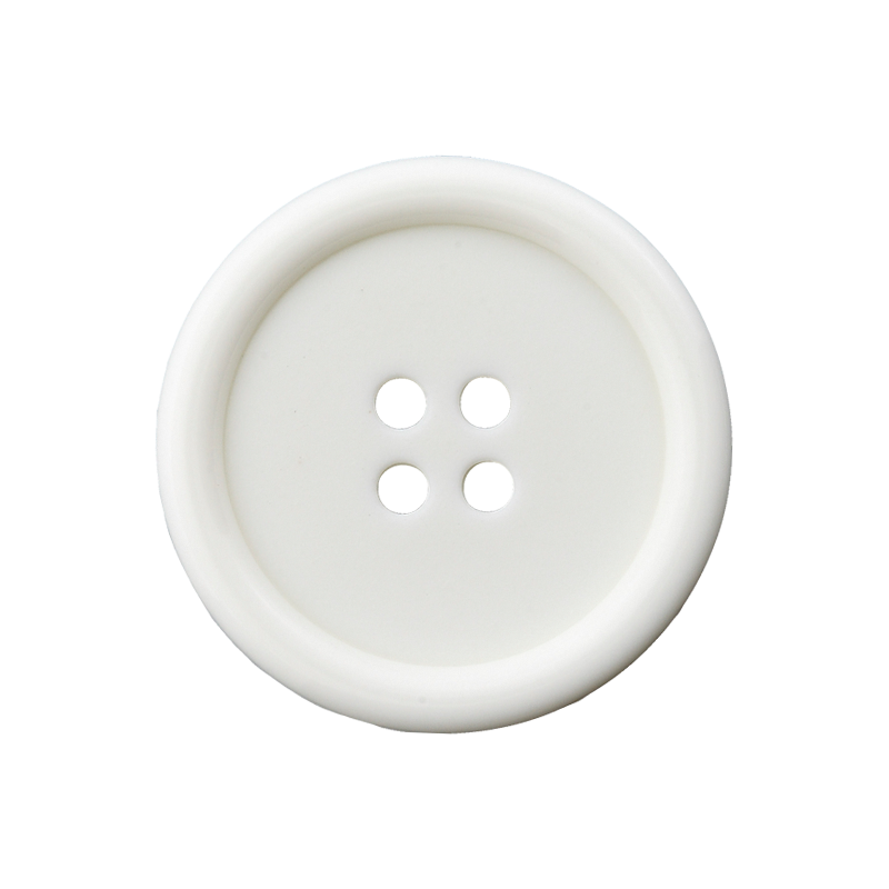Prym Union Knopf Poly-Button 4 Hole 20mm White - Pack of 3