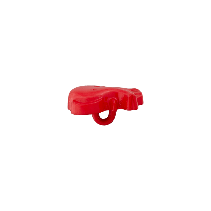 Prym Union Knopf Poly-Button Shank Elephant 19mm Red - Pack of 3
