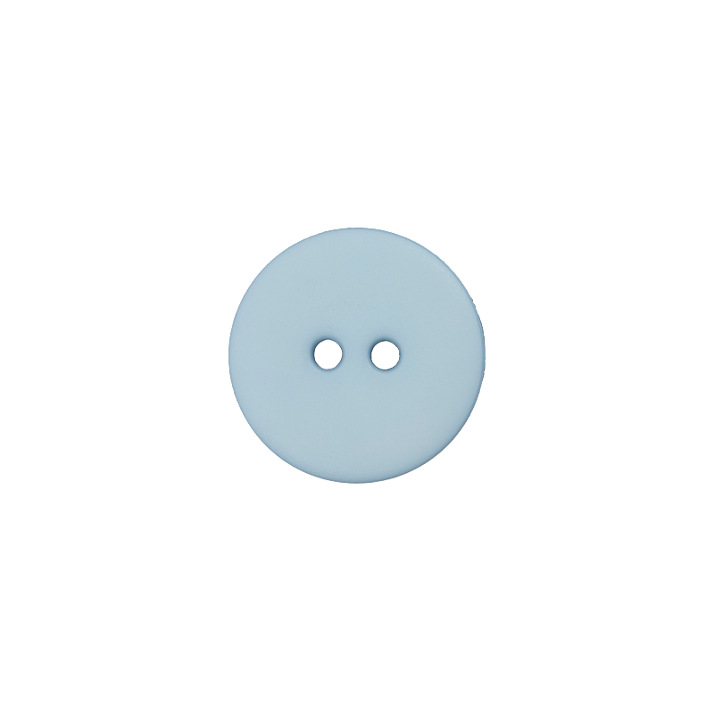 Prym Union Knopf Poly-Button 2 Hole 15mm Light Blue - Pack of 4