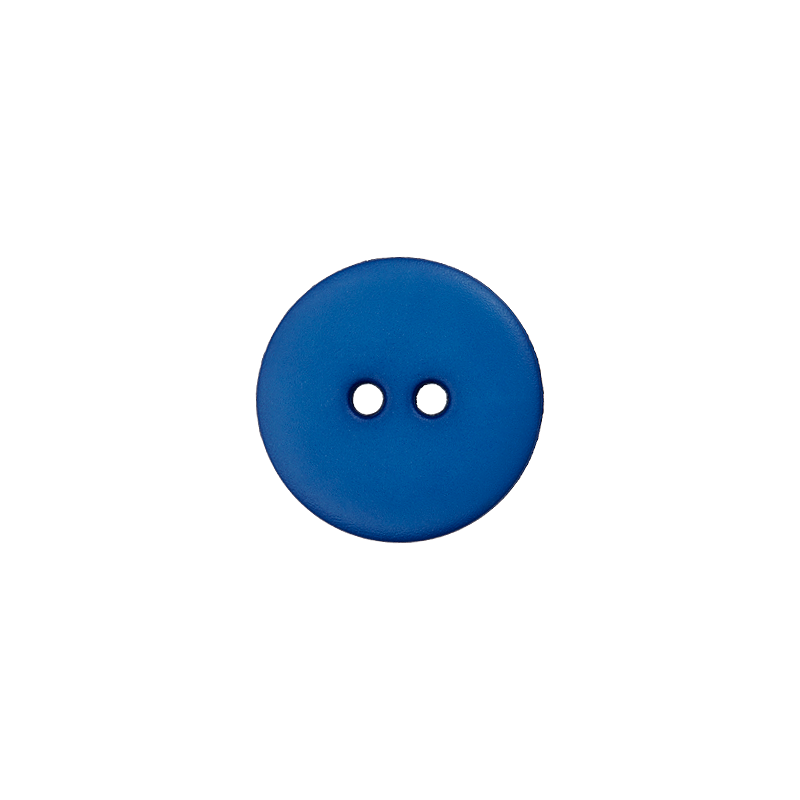 Prym Union Knopf Poly-Button 2 Hole 15mm Blue - Pack of 4