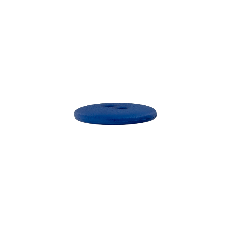 Prym Union Knopf Poly-Button 2 Hole 15mm Blue - Pack of 4