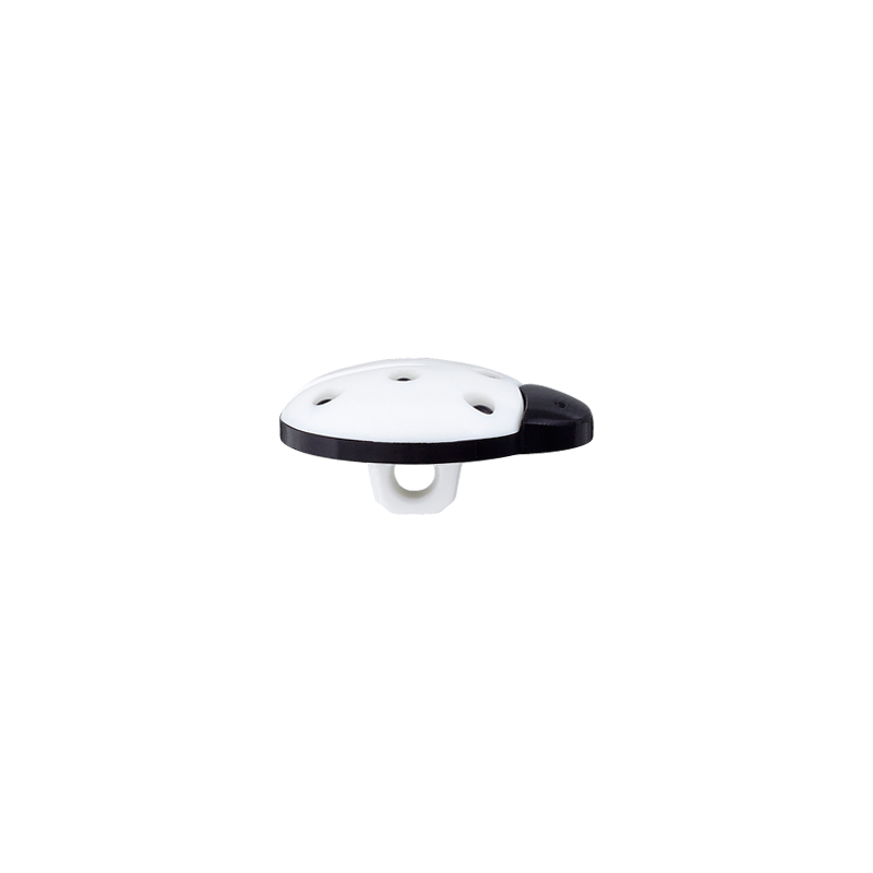 Prym Union Knopf Poly-Button Shank Ladybug 14mm White - Pack of 4